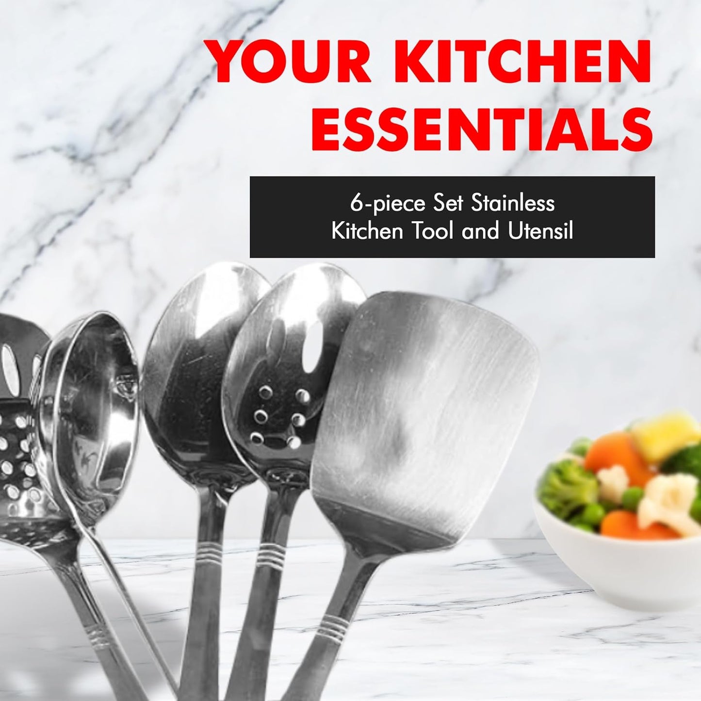 Chef Craft 6-Piece Kitchen Utensils