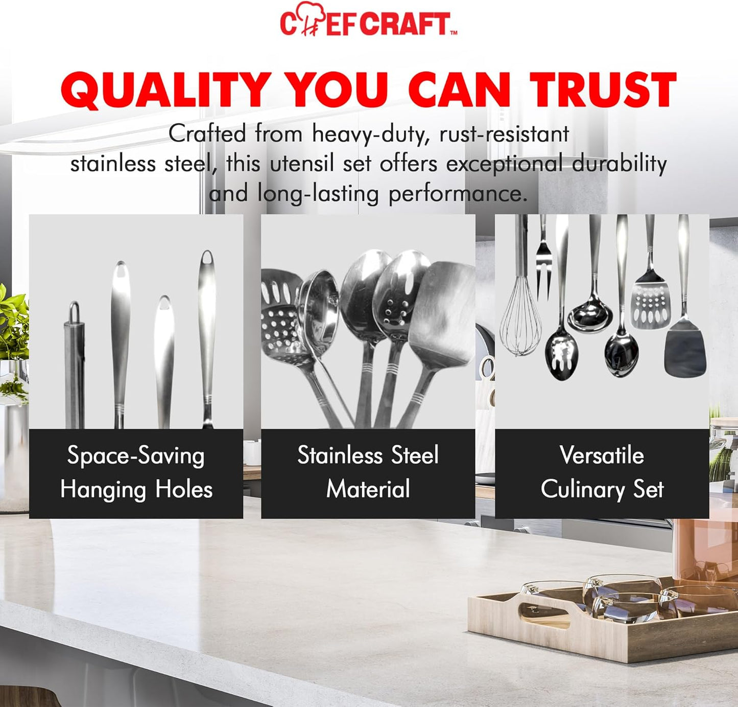 Chef Craft 6-Piece Kitchen Utensils