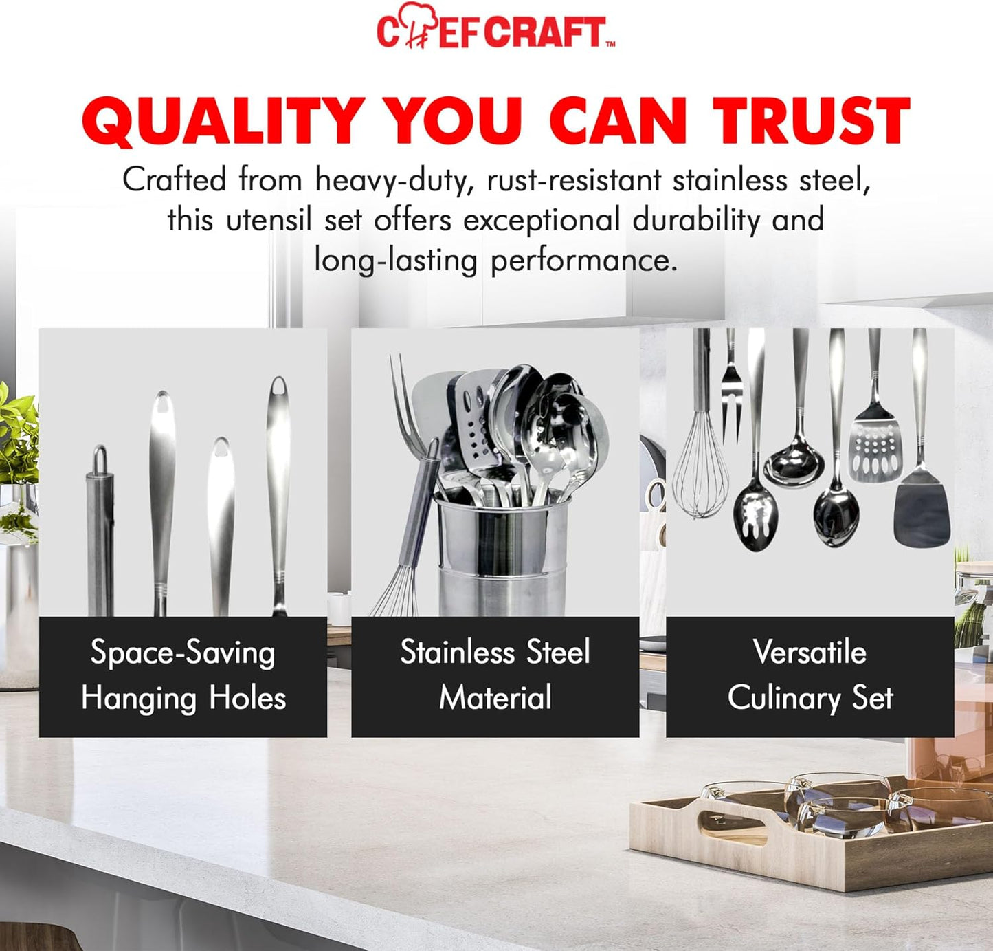 Chef Craft 8-Piece Kitchen Utensils