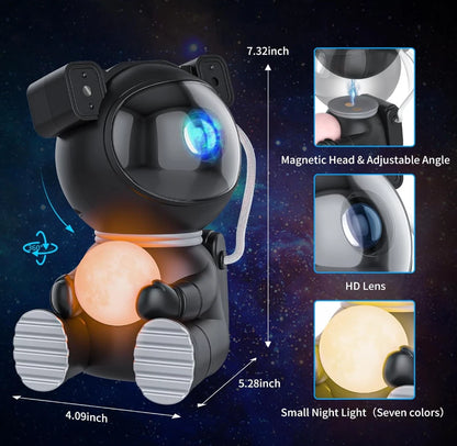 Cayclay Astronaut Galaxy Star Projector LED Night Light w/ Remote & Timer